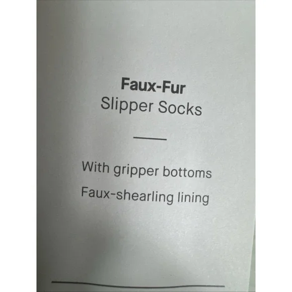 Auden Women's 0768 M/L 8-12 Faux Fur Slipper Socks Mint Green Gripper Bottom NWT - Picture 5 of 10